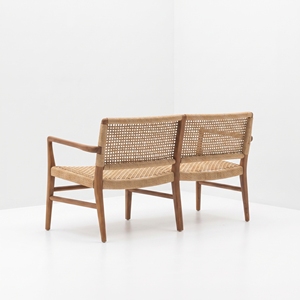 Contract Project Furniture Teak Loveseat 2 Seater <b>Bench</b> Woven Backrest Solid Wood Seating for Hotel Resort Villa Restaurant - Product Image 4