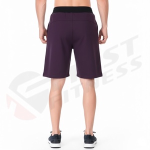 Shorts de bain décontractés pour hommes, couleur unie, écologiques, 100 % coton, séchage rapide, respirants, du meilleur fabricant et fournisseur, à prix bas - Product Image 2