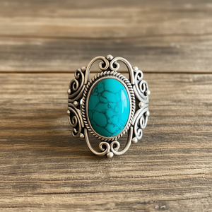 Designer <b>Turquoise</b> Fashion <b>Ring</b> 6.6 Grams - Product Image 3