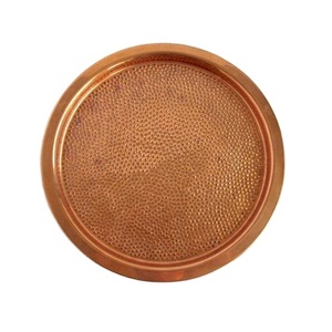 Factory Wholesale Custom Size Copper <b>Metal</b> Tray Classic Design Clear Polish <b>Collar</b> Multipurpose Food Serving Tray for Kitchen - Product Image 4