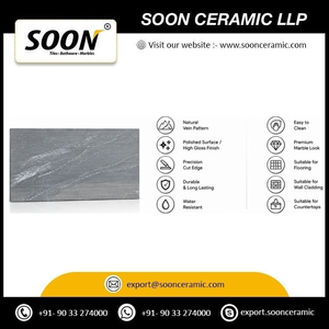 Losa de Mármol Magnética Negra con Superficie Acanalada, Decoración de Pared para Sala de Estar, Diseño Contemporáneo, Piedra Impermeable en Forma de Losa Grande - Product Image 5
