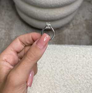 2.80 Carat Elongated Cushion Cut Lab Grown <b>Diamond</b> <b>Ring</b> for Women | Luxury Solitaire Engagement <b>Ring</b> - Product Image 3