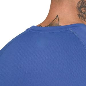 Camiseta con estampado gráfico azul real para hombre, cuello redondo, manga corta, atlética, para gimnasio, entrenamiento, ropa deportiva informal, ropa deportiva - Product Image 3