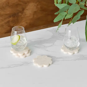 FAIZA CRAFT FC-7144 Sous-verres classiques de luxe faits à la main en résine époxy - Non toxiques, écologiques, personnalisables en taille/forme/couleur, 6 mm - Product Image 3