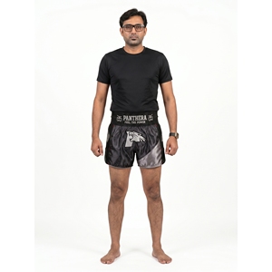 Pantalones Cortos de Muay Thai Personalizados de Micro Satén 100% Poliéster, Pantalones Cortos Tradicionales de Competición para Hombre, Venta al Por Mayor OEM - Product Image 1