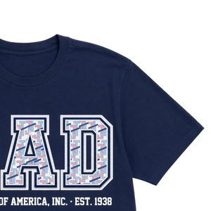 T-shirt pour homme avec inscription DAD Varsity Letters, coton doux, col rond, manches courtes, vêtements décontractés à porter tous les jours - Product Image 3