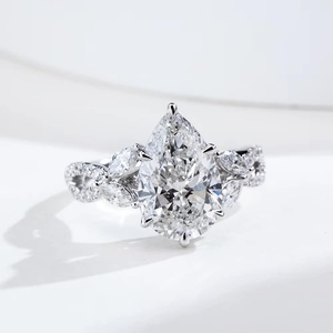 Anillo de Compromiso SATVIK RATNA HD 5 de Oro de 18k con Diamante Solitario de 3CT E VS1 en Forma de Pera, Diamante Cultivado en Laboratorio, Certificado IGI, para Aniversario de Bodas - Product Image 1