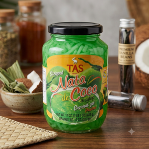 Nata de Coco de Alta Calidad en Jarabe de Pandan, Gel de Coco Premium Desconfeccionado para Postres y Bebidas Veganas Naturales - Product Image 1
