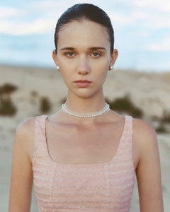 ชุดเดรสลำลองสินค้ามาใหม่ชุดเดรสแม็กซี่ไลน์สำหรับผู้หญิงเดรสหรูหราสายเอี๊ยมเอวสูงมียี่ห้อสีขาว - Product Image 3