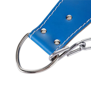 Hot Selling Cowhide Heavy Duty Weightlifting Dip <b>Belts</b> for Bodybuilding Training <b>Chain</b> Pull Ups with Back Support - Product Image 4