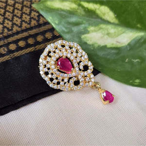 Jada Billa Gold Plated Crystal Rhinestone Hair Jewelry Headband for Wedding Prom - Product Image 2