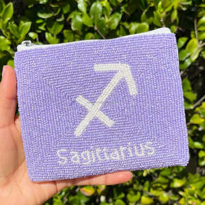 Monedero de cuentas con signo del zodiaco Sagitario, bolsa de cuentas hecha a mano, regalo de cumpleaños, cartera con cremallera, gran capacidad - Product Image 3