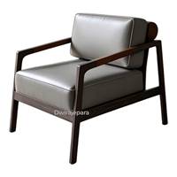 Sillón Moderno de Madera Maciza para Salón, Sillón Tapizado de Ocio, Muebles de Lujo para Sala de Estar, Hecho en Indonesia, Venta al por Mayor