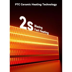 Stufa Elettrica Portatile da 450W con Presa a Muro, Telecomando, Display LED Chiaro, Piccola Stufa da Interno con Funzioni Regolabili - Product Image 3