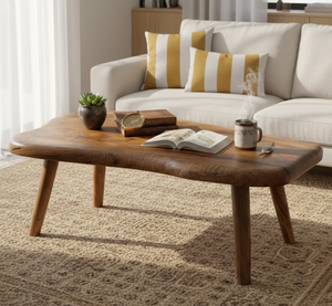 โต๊ะกาแฟไม้ตกแต่งสไตล์วินเทจคุณภาพพรีเมียม สำหรับห้องนั่งเล่นหรูหรา สร้างบรรยากาศเฟอร์นิเจอร์ที่ดูมีระดับ - Product Image 5