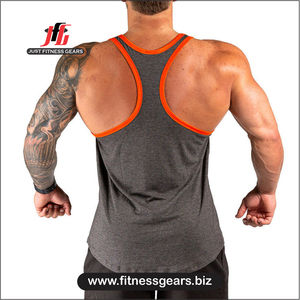 JUST FITNESS GEARS Men's Knitted Plus Size <b>Stringer</b> Singlet Workout Gym <b>Vest</b> Sleeveless Breathable Lightweight Customizable - Product Image 2