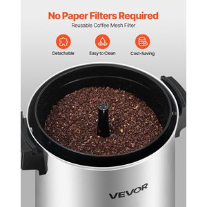 Machine à café commerciale automatique à infusion rapide de 30 tasses (152 oz) avec distributeur de boissons chaudes et robinet anti-goutte 1090W pour le service du thé - Product Image 3