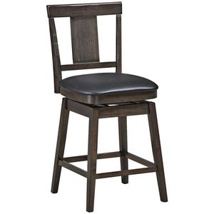 Sgabello da Bar Classico in Legno da 24/29 Pollici, Girevole a 360 Gradi, Stile Retrò, per Uso Domestico o Commerciale - Product Image 1