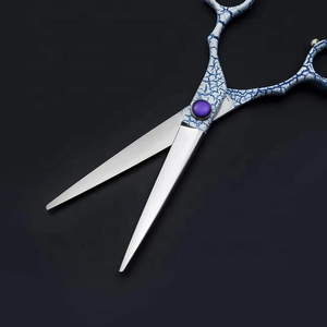 2024 Tegra Surgical Professional Hairdressing Stainless Steel Barber Scissors 28 <b>Teeth</b> Medium Handle Right-Handed for Salon Hair - Product Image 4