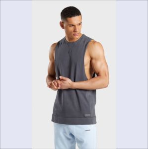 Débardeur de sport pour homme, style streetwear, 100% coton respirant et écologique, pour entraînement, fitness, musculation - Product Image 3