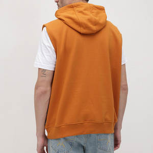 Haut de sport sans manches pour homme, personnalisé OEM, coupe oversize, respirant, broderie 3D, en tissu français uni teint, taille XS - Product Image 4