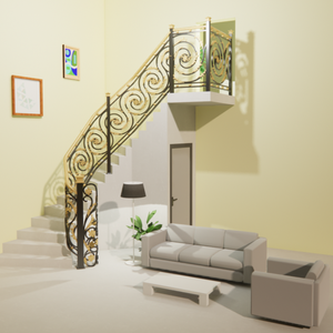 Barandilla de Escalera de Hierro Forjado Personalizada con Acabado de Recubrimiento en Polvo Duradero, Diseñada para Interiores y Exteriores, Villas y Decoración del Hogar - Product Image 6