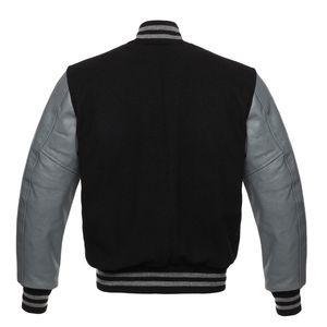Stonefield Manufacturing Unisex Hooded Varsity Jacket Waterproof Windproof 100% Wool Thick Winter Streetwear Color <b>Block</b> - Product Image 4