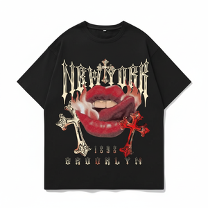 T-shirt décontracté pour homme en coton 100% (300 grammes) avec imprimé numérique cerveau et crâne, effet délavé, plusieurs couleurs, design personnalisable - Product Image 5