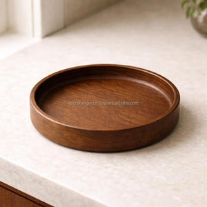 Plateau de service en bois massif de qualité supérieure avec poignées pour le service de nourriture et de boissons - Product Image 2