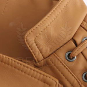 Chaqueta Corta de Cuero Vacuno para Mujer, Acabado Transpirable, Cierre con Cinturón Grueso, Otoño Invierno, Personalizable, Tallas Grandes - Product Image 5