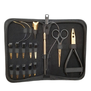 KINGIST CORPORATION Customized Color Matte Professional Surgical Grade Stainless Steel Hair Extension <b>Tool</b> Kit Set Hair Pliers - Product Image 1