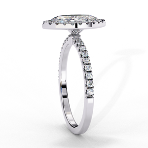 Anillo de Diamante de Corte Marquesa de 1 Quilate, Cultivado en Laboratorio, de Alta Calidad, Oro Sólido de 14k, Certificado IGI, Anillo de Compromiso o Boda - Product Image 4