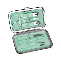 Kit de Manicura de Acero Inoxidable 7 en 1 de Alta Calidad, Estuche Portátil Profesional y Duradero para Adultos, Estilo Clásico