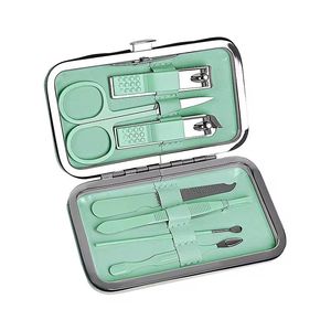 7 In 1 Stainless Steel <b>Nail</b> <b>Kit</b> Manicure Set Portable Case For Adults Classic Style - Product Image 1
