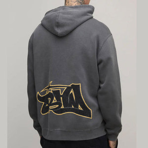 Sweat à capuche pour homme en molleton 100 % coton épais de haute qualité, avec logo imprimé numériquement sur le devant, écologique, respirant, idéal pour l'hiver - Product Image 5