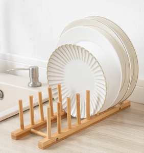 Support à assiettes en bois, porte-assiettes écologique multifonctionnel en bois pour la cuisine - Product Image 6