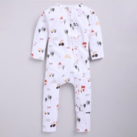 Combinaison à fermeture éclair de qualité supérieure, imprimé animaux de la ferme, bambou élasthanne, vêtements pour bébé unisexe de haute qualité, Cot and Candy
