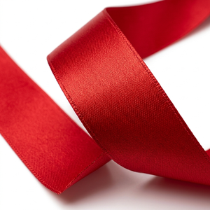 Bobine de ruban satiné rouge double face de 25 mm pour décoration de mariage, emballage cadeau, arrangements floraux, accessoires pour cheveux, artisanat et événements - Product Image 4