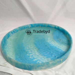Bandeja de Resina Hecha a Mano de Alta Calidad, Bandeja Rectangular de Lujo Pulida para Servir en Eventos, Fiestas y Decoración del Hogar Tradebyd - Product Image 1