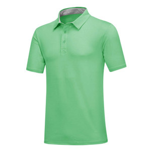 Polo pour hommes à manches courtes, décontracté, respirant, à col, coupe régulière, tissu doux, vêtements d'été pour les activités de plein air - Product Image 1