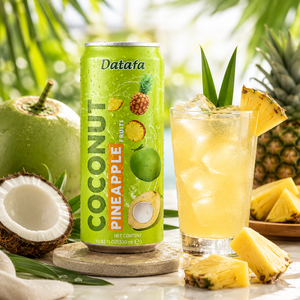 Bebida Saludable de Piña y Agua de Coco, OEM ODM, Marca Privada, Bebida Enlatada de 330 ml, Certificación ISO, HACCP, HALAL - Product Image 2