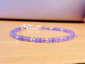 Pulsera de Plata de Ley con Tanzanita, Diseño Clásico y Sencillo, Regalo para Mujer, Piedra de Nacimiento de Diciembre - Product Image 4