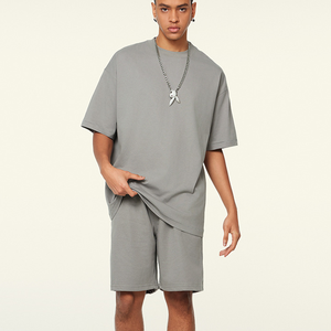 Ensemble T-shirt et short d'été pour homme de haute qualité, tenue décontractée deux pièces, respirante, légère, streetwear, vêtements de détente, personnalisable - Product Image 2