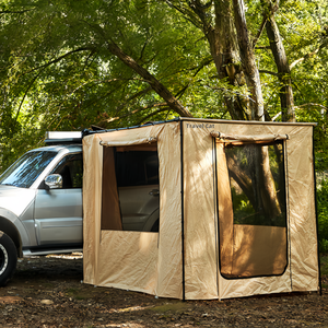 Auvent de toit de voiture tout-terrain pour véhicule extérieur étanche 420D Oxford 4x4 tente d'auvent latéral de voiture Maison avec maille tente de pièce annexe - Product Image 4
