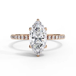 Wholesale Cut Marquise Lab Grown Diamond 14K 18K White Gold 925 Sterling <b>Silver</b> Promise <b>Ring</b> Prong <b>Statement</b> Wedding Jewelry - Product Image 2