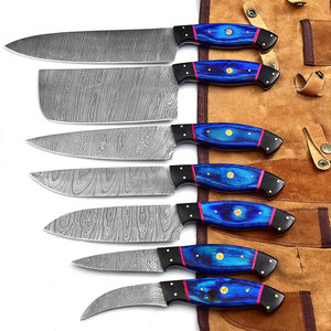 Damascus Steel Chef <b>Knife</b> Set Professional Kitchen <b>Knives</b> Durable <b>Blade</b> Ergonomic Handle For Home Restaurant Cooking - Product Image 1