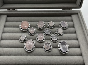 Natural Rose Quartz <b>Ring</b> Handmade Gemstone <b>Ring</b> Trendy Designer Luxury Quartz <b>Ring</b> Statement Gemstone <b>Ring</b> - Product Image 6