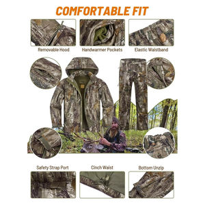 Traje de Caza de Alta Calidad para Hombre, Camisa de Manga Larga y Pantalones, Traje de Caza para Exteriores con Cobertura Total, Precio al por Mayor - Product Image 6