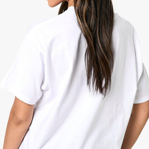 Camiseta de Mujer de Primera Calidad al por Mayor, Talla Grande, con Logotipo Personalizado, de Algodón para Verano, Lisa, de Manga Corta - Product Image 2