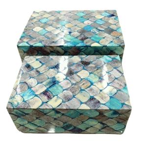 Indian Trending Wood Jewelry <b>Boxes</b> <b>Set</b> Coloured Bone Inlay Design Factory Prices by Lametierartz Interior Design - Product Image 1